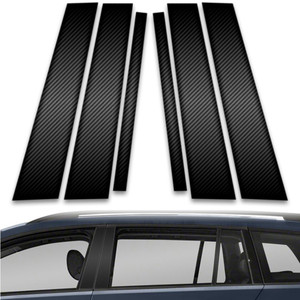 6pc Carbon Fiber Pillar Post Covers for 2015-2023 Volkswagen Golf Wagon
