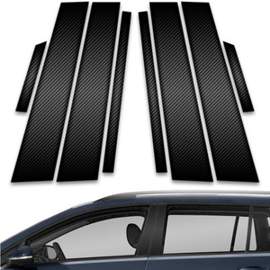 8pc Carbon Fiber Pillar Post Covers for 2015-2023 Volkswagen Golf Wagon