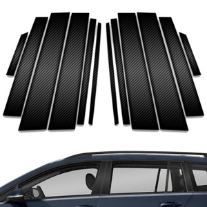 12pc Carbon Fiber Pillar Post Covers for 2015-2023 Volkswagen Golf Wagon