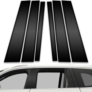6pc Carbon Fiber Pillar Post Covers for 2016-2023 Volvo XC90