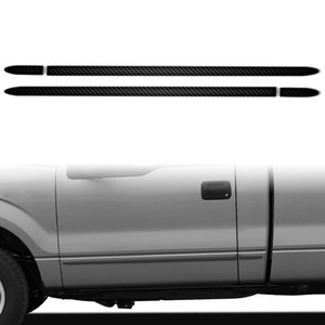 4pc Carbon Fiber 1 1/2" Body Side Molding for 2009-2014 Ford F-150 Reg Cab