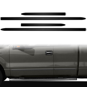 4pc Carbon Fiber 1 1/2" Body Side Molding for 2009-2014 Ford F-150 Super Cab