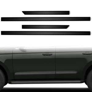 4pc Carbon Fiber 1 1/2" Body Side Molding for 2011-2019 Ford Explorer