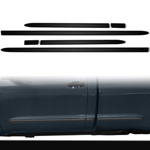 6pc Carbon Fiber 1 1/2" Generic Side Molding for 07-2021 Toyota Tundra Reg Cab