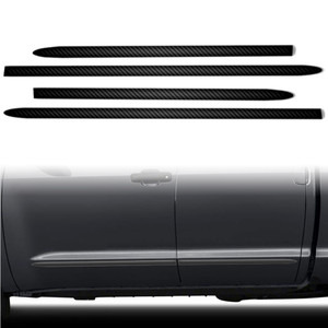 4pc Carbon Fiber 1 1/2" Body Side Molding for 2007-2021 Toyota Tundra Dbl Cab