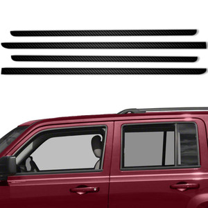 4pc Carbon Fiber Window Sill Trim for 2007-2017 Jeep Patriot