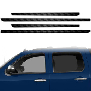 4pc Carbon Fiber Window Sill Trim for 2007-2014 Chevrolet Avalanche