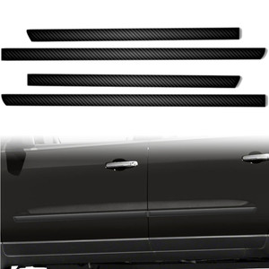 4pc Carbon Fiber 1/5" Side Molding Overlay for 2009-2023 Chevrolet Traverse