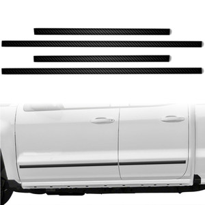 4pc Carbon Fiber Factory Style Side Molding for 2014-18 Chevy Silverado Dbl Cab