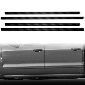 4pc Carbon Fiber 1 1/8" Factory Style Side Molding for 14-18 GMC Sierra Crew Cab