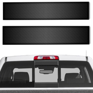 2pc Carbon Fiber Rear Sliding Window Trim for 2014-2018 Chevrolet Silverado