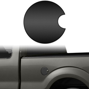 1pc Carbon Fiber Gas Door Cap Trim for 2009-2014 Ford F-150