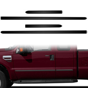 4pc Carbon Fiber 1" Body Side Molding for 2008-2016 Ford SuperDuty Super Cab