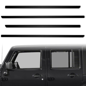 4pc Carbon Fiber Window Sill Trim for 2007-2023 Jeep Wrangler