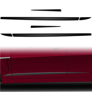 6pc Carbon Fiber 1 1/4" Tapered Accent Trim for 2009-2015 Jaguar XF