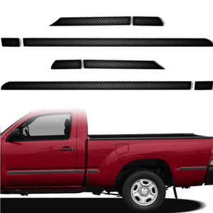 8pc Carbon Fiber 2" Body Side Molding for 05-15 Toyota Tacoma Reg Cab 6.5' Bed