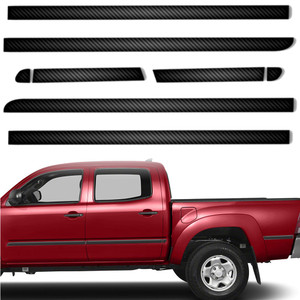 8pc Carbon Fiber 2" Body Side Molding for 05-15 Toyota Tacoma Dbl Cab 5.5' Bed