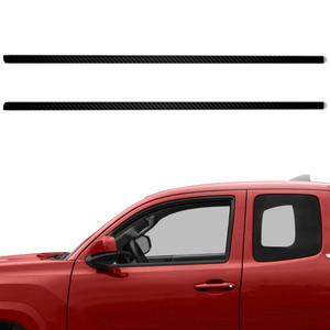 2pc Carbon Fiber Window Sill Trim for 05-14 Toyota Tacoma Access Cab/Ext Cab