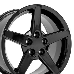 18" Gloss Black Wheel for 1988-2004 Chevy Corvette - RVO4500