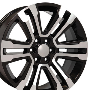 22" Machined Black Wheel for 1992-1994 Chevy Blazer - RVO4572