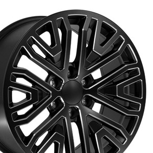 20" Black 2WD Wheel w/Milled Edge for 1988-2000 Chevy C2500 - RVO4595