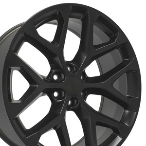 24" Satin Black 2WD Wheel for 1988-2000 Chevy C2500 - RVO4637