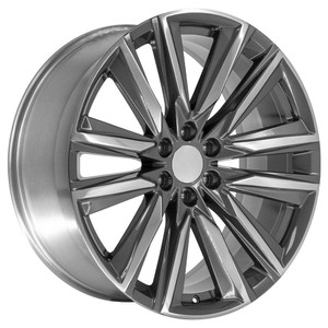 24" Gunmetal Wheel w/Polished Face for 2002-2013 Chevy Avalanche 1500 - RVO4762