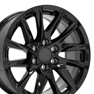 20" Gloss Black 6 Lug Wheel for 1988-2000 Chevy K2500 - RVO4777