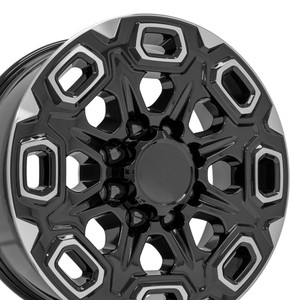 20" Machined Black Wheel for 2011-2024 GMC Sierra 2500 HD - RVO4817