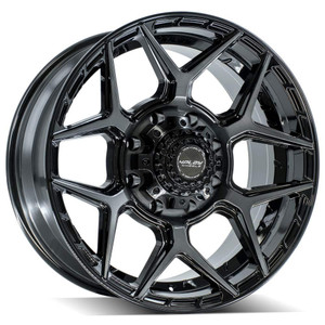 20" Gloss Black Wheel w/Brushed Face for 02-07 Chevy Avalanche 2500 - RVO4911