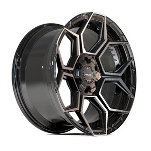 22" Gloss Black Wheel w/Brushed Face for 99-24 Chevy Silverado 1500 - RVO5258
