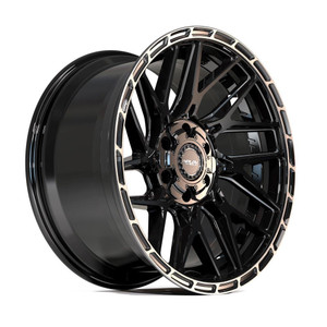22" Gloss Black Wheel w/Brushed Face for 2024 Chevy Colorado - RVO5355
