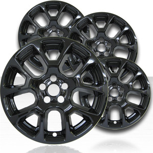 18" Gloss Black Wheel Skins for 2022-2024 Jeep Compass (Set of 4)