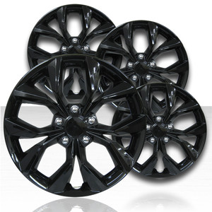 17" Gloss Black 10 Spoke Wheel Covers 'CR-V' Style (Set of 4)