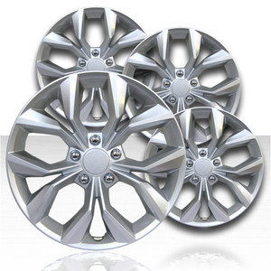 17" Silver Metallic 10 Spoke Wheel Covers 'CR-V' Style (Set of 4)