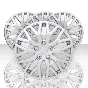 Set of 4 10 Y Spoke Style Snap-On Wheel Covers for 16-inch Wheels - Silver