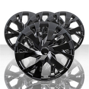 Set of 4 6 Y Spoke Style Snap-On Wheel Covers for 16-inch Wheels - Gloss Black