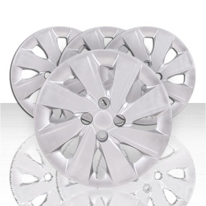 Set of 4 15" 8 Spoke Snap-On Wheel Covers for 2018-2020 Kia Rio S - Silver