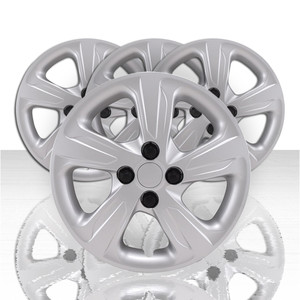 Set of 4 15" 5 Spoke Snap-On Wheel Covers for 2019-2022 Chevy Spark LS - Silver