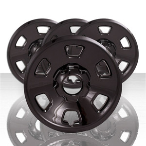 Set of 4 17" 6 Spoke Wheel Skins for 2021-2022 Chevy Colorado WT - Gloss Black
