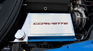 Fuse Box Cover w/Garnet Red "Corvette" for 2014-2019 Chevy Corvette