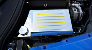 Fuse Box Cover w/Yellow Ribbed Slots for 2014-2019 Chevy Corvette Stingray