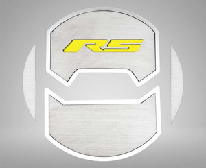 8pc AC Vent Covers w/Yellow "RS" Inlay for 2010-2015 Chevy Camaro RS 2dr/Conv.