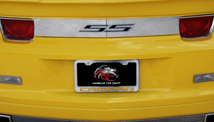 Polished Trunk Lid Plate w/Black "SS" for 2010-2013 Chevy Camaro 2dr/Conv.