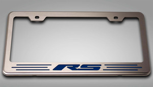 Liscense Plate Frame w/Dark Blue "RS" Lettering