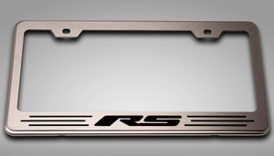 Liscense Plate Frame w/Black "RS" Lettering