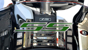 Hood Emblem w/Green Carbon Fiber "SS" for 2010-2020 Chevy Camaro RS