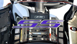 Hood Emblem w/Purple Carbon Fiber "SS" for 2010-2020 Chevy Camaro RS