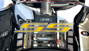 Hood Emblem w/Yellow Carbon Fiber "SS" for 2010-2020 Chevy Camaro RS