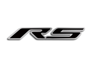 Hood Emblem w/Black Carbon Fiber "RS" for 2010-2020 Chevy Camaro RS